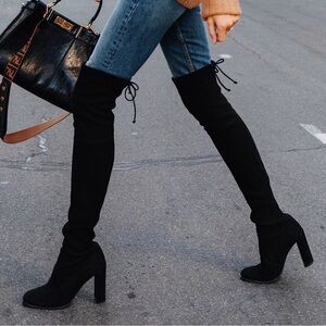 Stuart weitzman black over the knee suede boots